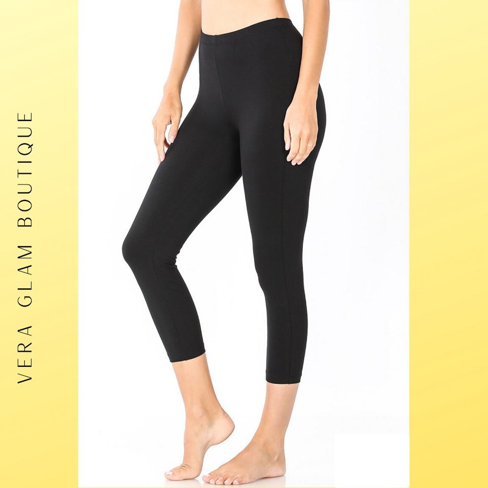Zenana Premium Cotton Capri Leggings